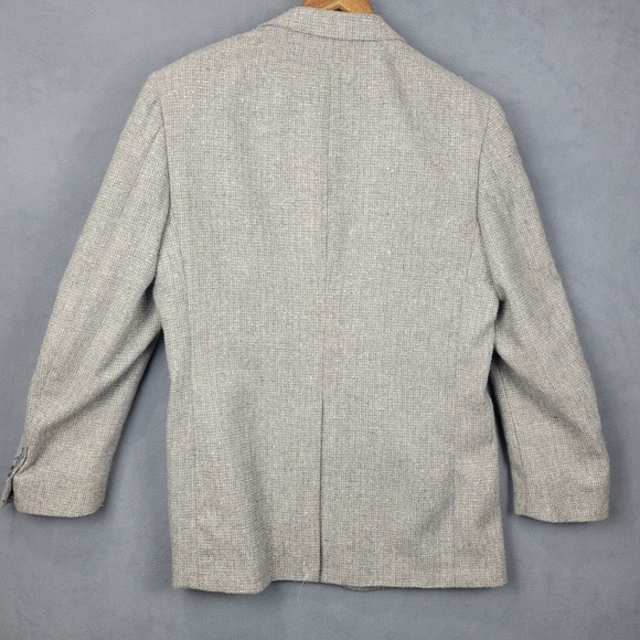 Oakton Ltd Blazer Jacket Men's 42R Gray Long Sleeve Notch Lapel Single Breasted - Picture 8 of 11